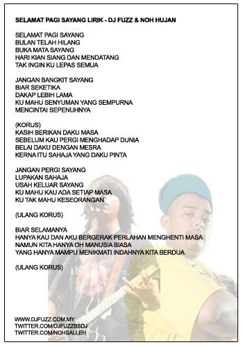 Ucapan selamat pagi merupakan salah satu kegiatan yang kemungkinan hampir selalu kita lakukan ketika bertemu dengan orang lain. #MalaysianHipHop: DJ Fuzz feat. Noh Hujan - Selamat Pagi ...