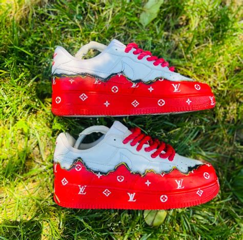 Fire Red Fashion Af1 Custom Custom Air Force 1 Personalized Air Force