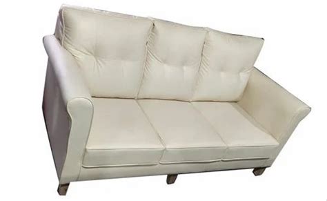 White Rexine Three Seater Sofa At Rs 35000piece 3 Seater Sofa In