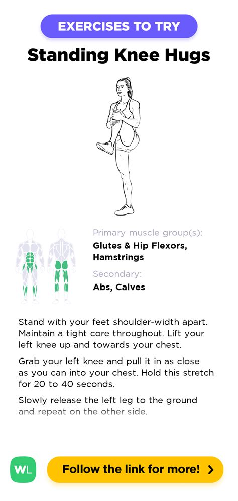 Standing Knee Hugs Workoutlabs Exercise Guide