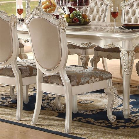 Chantelle Dining Room Set Pearl White By Acme Furniture Furniturepick