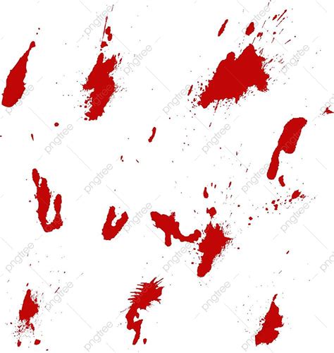 Blood Splash Clipart Hd Png Set Of Blood Splashes Isolated On White