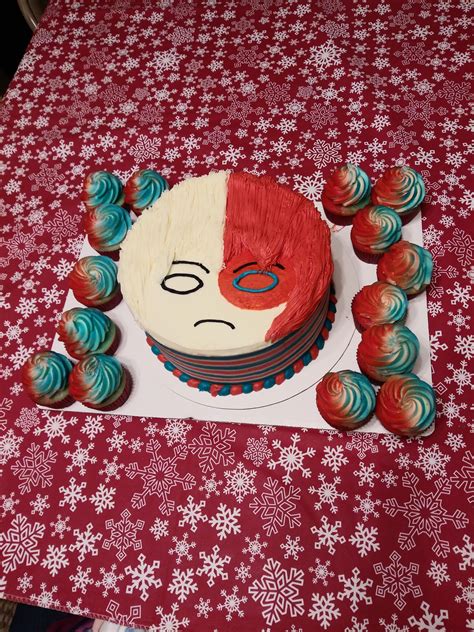 My Niece Wanted A Todoroki From The Anime My Hero Academia Cake For