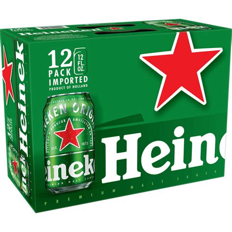 Heineken Original Lager Beer 12 Pack 12 Fl Oz Cans
