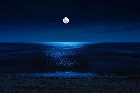 Moon Over Ocean Photograph By Dr K X Xhori Fine Art America