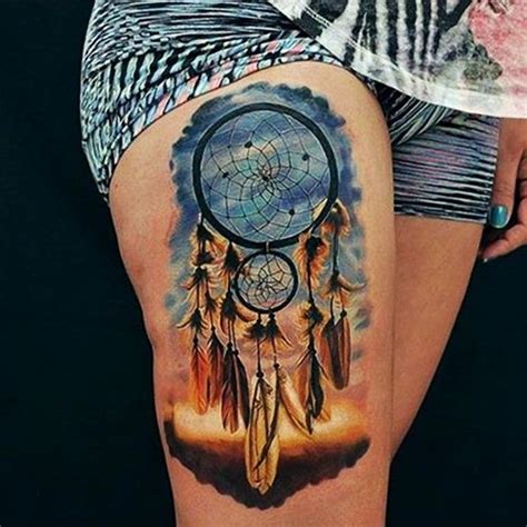 25 Colorful Dreamcatcher Tattoos That Are Absolutely Unique