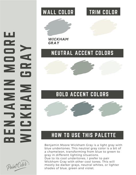 Wickham Gray Benjamin Moore Whole Home Color Palette Interior Paint