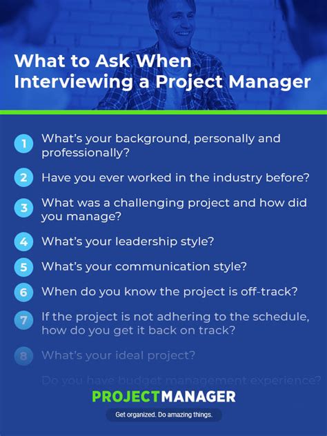 Most candidates for assistant project manager roles have already had a great deal of experience working on projects at different levels. The 23 Best Project Manager Interview Questions ...