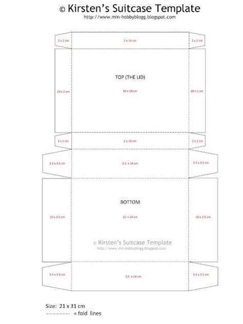 Download Suitcase template | Box template, Templates printable free ...