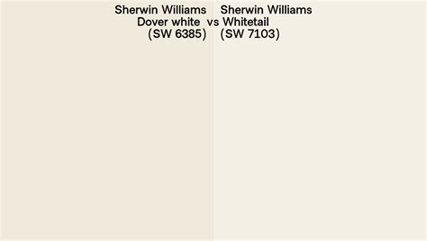 Sherwin Williams Dover White Vs Whitetail Side By Side Comparison