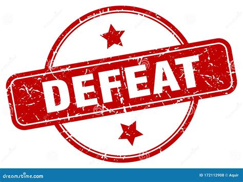 Defeat Stamp Defeat Round Grunge Sign Stock Vector Illustration Of