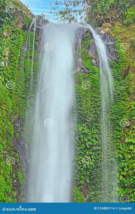 Image Of A Waterfall With Motion Blur Stock Photo Image Of Landscape