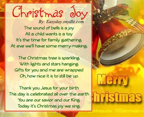 Merry Christmas Poems Easyday