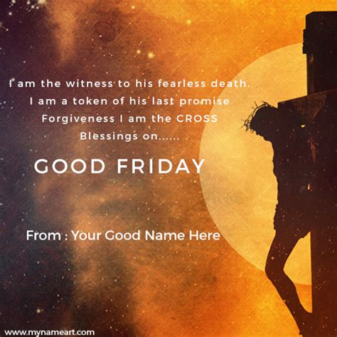 Good friday is a part of the spiritual holiday, observed many countries around the world like german, japan, united states, india we know how important this friday event, that's why we have some best good friday wishes quotes and images of 2021 that you can share with your friends, family. Write Name On God Jesus On Cross Sign Image Online For ...