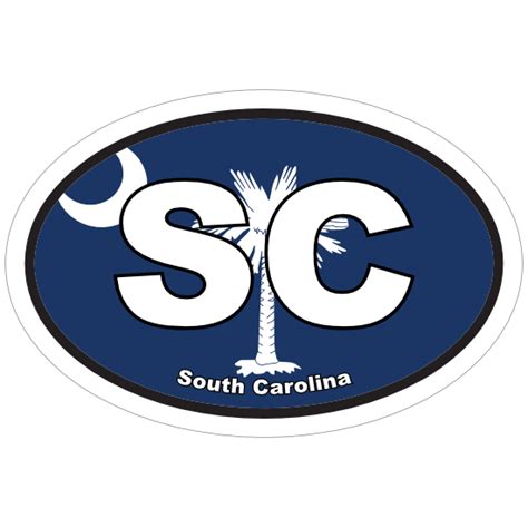 South Carolina Sc State Flag Oval Magnet