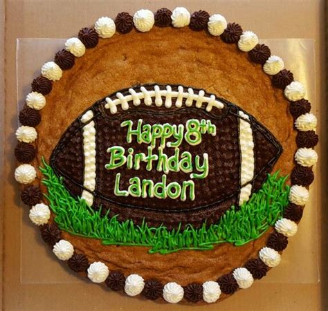 Patriots football cake topper get ready to cheer on the pats with this patriots cake topper. Football Cookie Cake. | Cookie cake birthday, Giant cookie ...