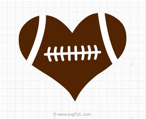 Football Heart Svg File Cutting Template Clip Art For Images And