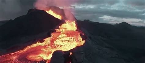 Watch Moment Drone Crashes Into Erupting Icelandic Volcano