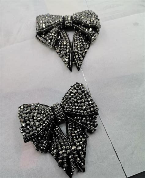 1 pc crystal bow black rhinestones bow bowties with images rhinestone bow black rhinestone