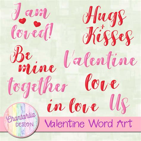 Free Valentine Word Art