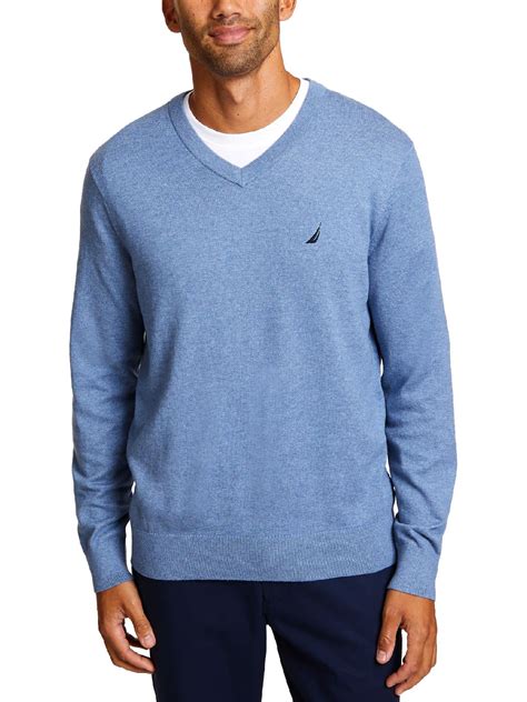 Nautica Nautica Mens V Neck Lightweight Pullover Sweater Walmart