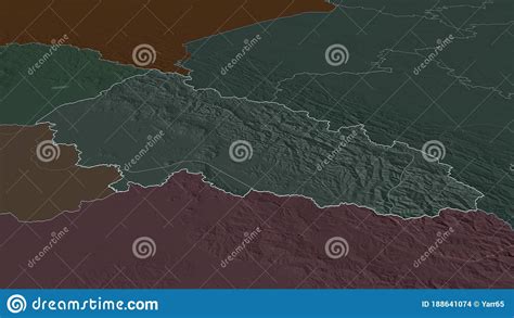 Transcarpathia Ukraine Outlined Administrative Stock Illustration