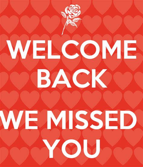 Welcome Back We Missed You Clip Art