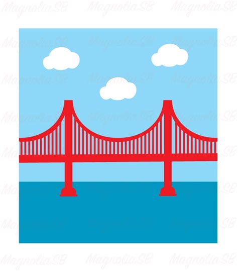 Golden Gate Bridge SVG DXF Bridge Clipart cutting Bridge | Etsy