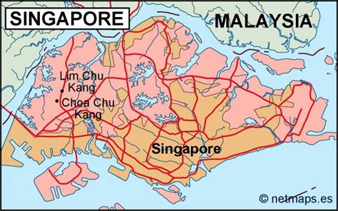 Singapore Political Map Eps Illustrator Map Vector World Maps