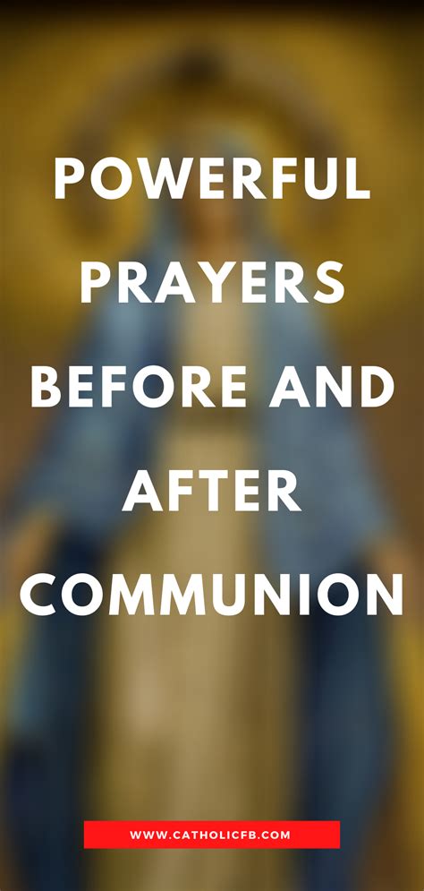 Powerful Prayers Before And After Communion Artofit