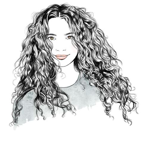 Girl With Curly Hair Drawing At Explore Collection