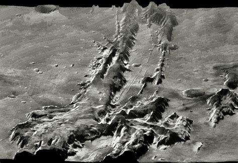 View Of The Valles Marineris Canyon System Mars Photograph By Nasa