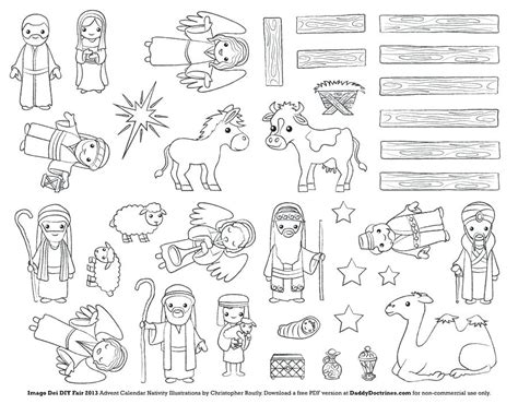 Nativity Scene Line Drawing At Explore Collection