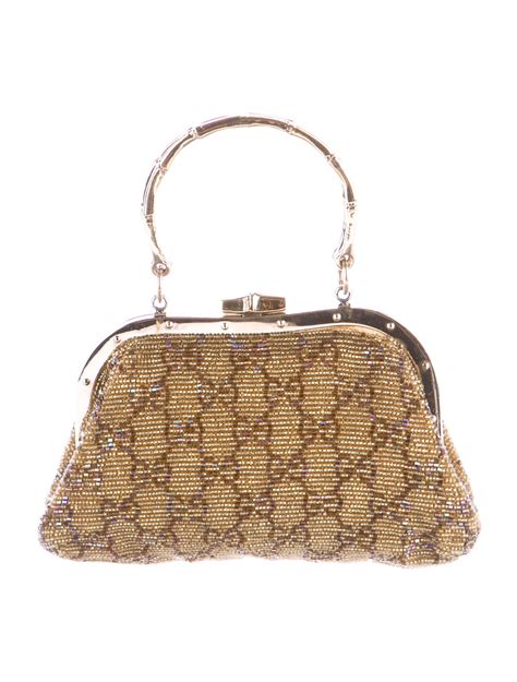 Gucci Beaded Bamboo Evening Bag Handbags Guc157448 The Realreal