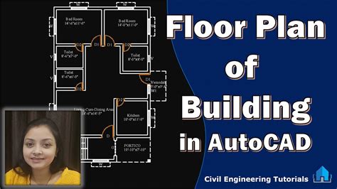 How To Draw A Floor Plan Of A Building In Autocad Building 2 Youtube