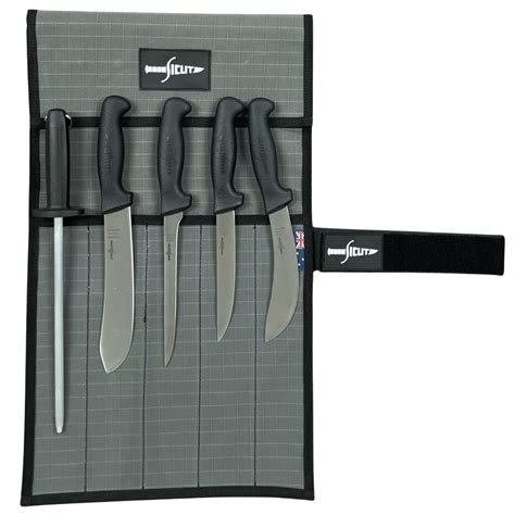 Sicut 6 Piece All Purpose Knife Package White Handle Aussie Outback