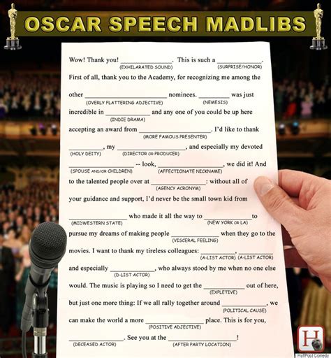 This Is Why All Oscar Acceptance Speeches Sound The Same Acceptance