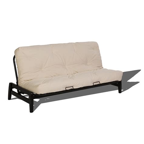 A futon, in the western sense of the word, is a piece of furniture made of a frame and a special mattress that can be configured to function either as a couch or a bed. Serta Paris Futon Frame Full Size