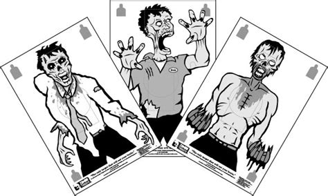 Three Pretty Simple Gray Zombies Zombie Illustration White Zombie