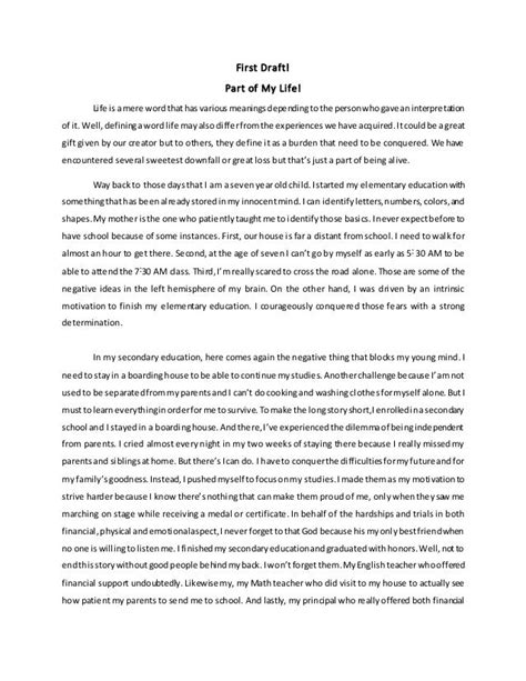 Scholarship Essay About My Life Essay