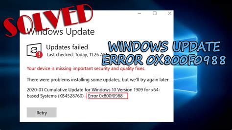 Quick Fix How To Fix Windows Update Error X F