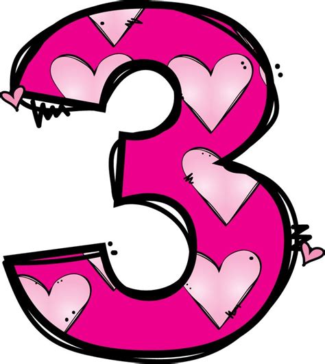 Pink Number 3 Clip Art Cliparts