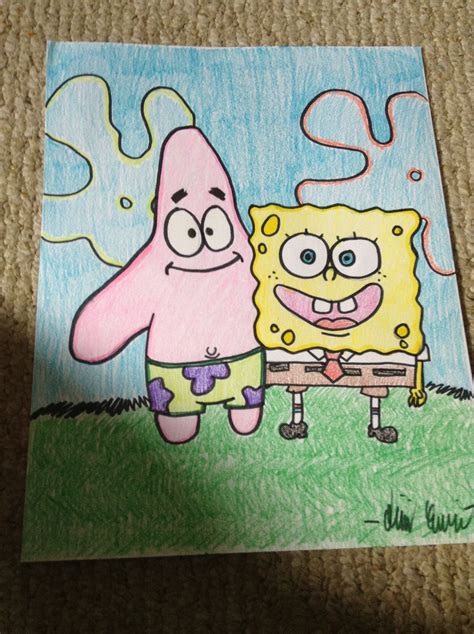 Spongebob And Patrick Drawing Fav Kids Tv Show Patrick Drawing