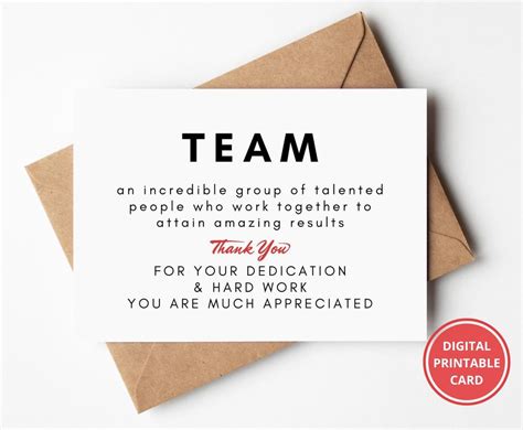 Employee Thank You Staff Appreciation Card Coworker Thank You Employee Recognition