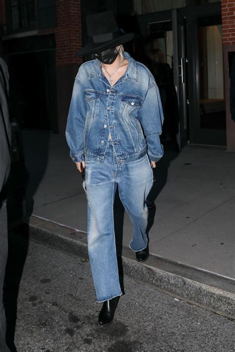 Miley Cyrus In Double Denim Out And About In New York 10022020
