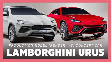 2018 Lamborghini Urus Suv Production Model Vs Concept Car Youtube