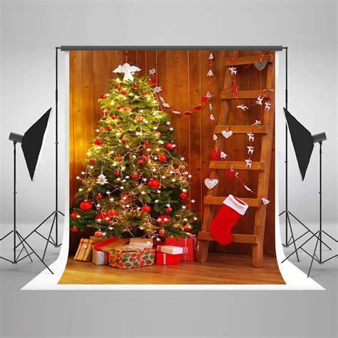 Hellodecor Polyester Fabric 5x7ft Merry Christmas Photography Backdrops