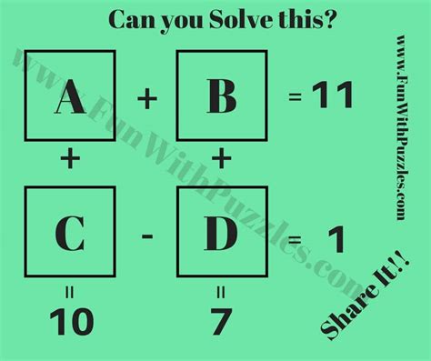 Number Puzzles Brain Teasers