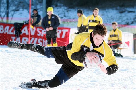 Snow Rugby International Tarvisio Editorial Image Image Of Tournament