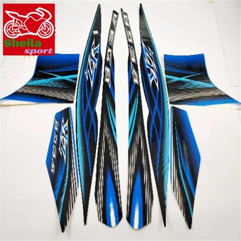 Jual Stiker Vega Striping Yamaha Vega Zr 2012 2013 Biru Body Standar